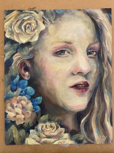Portrait painting in oils