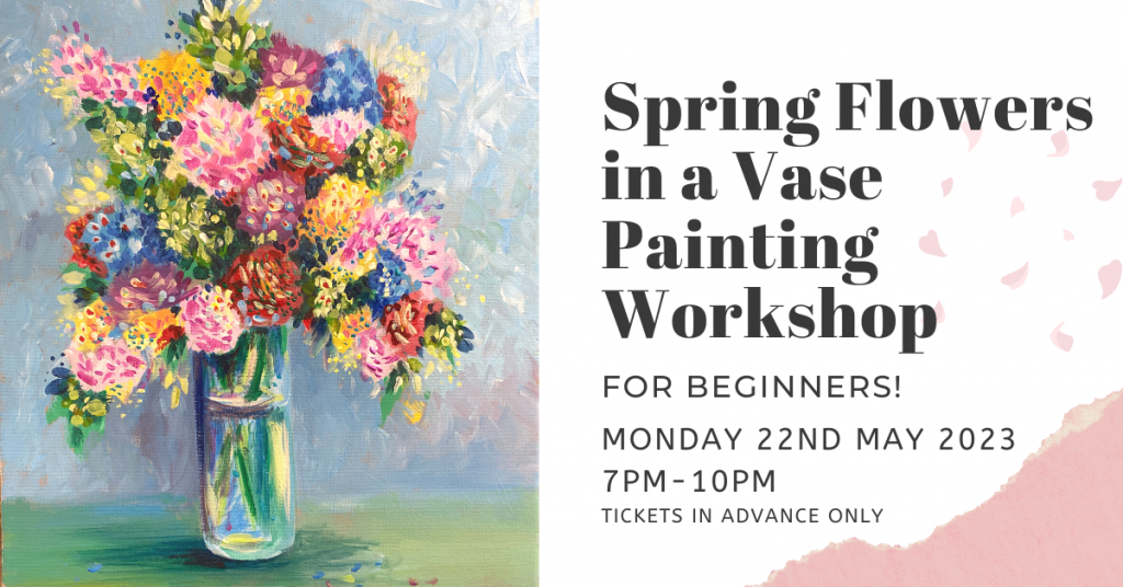 Spring Flowers in a Vase Acrylics Workshop for Beginners