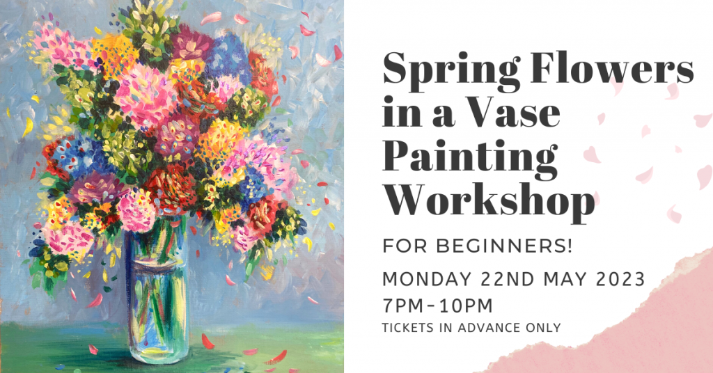Spring Flowers in a Vase Acrylics Workshop for Beginners