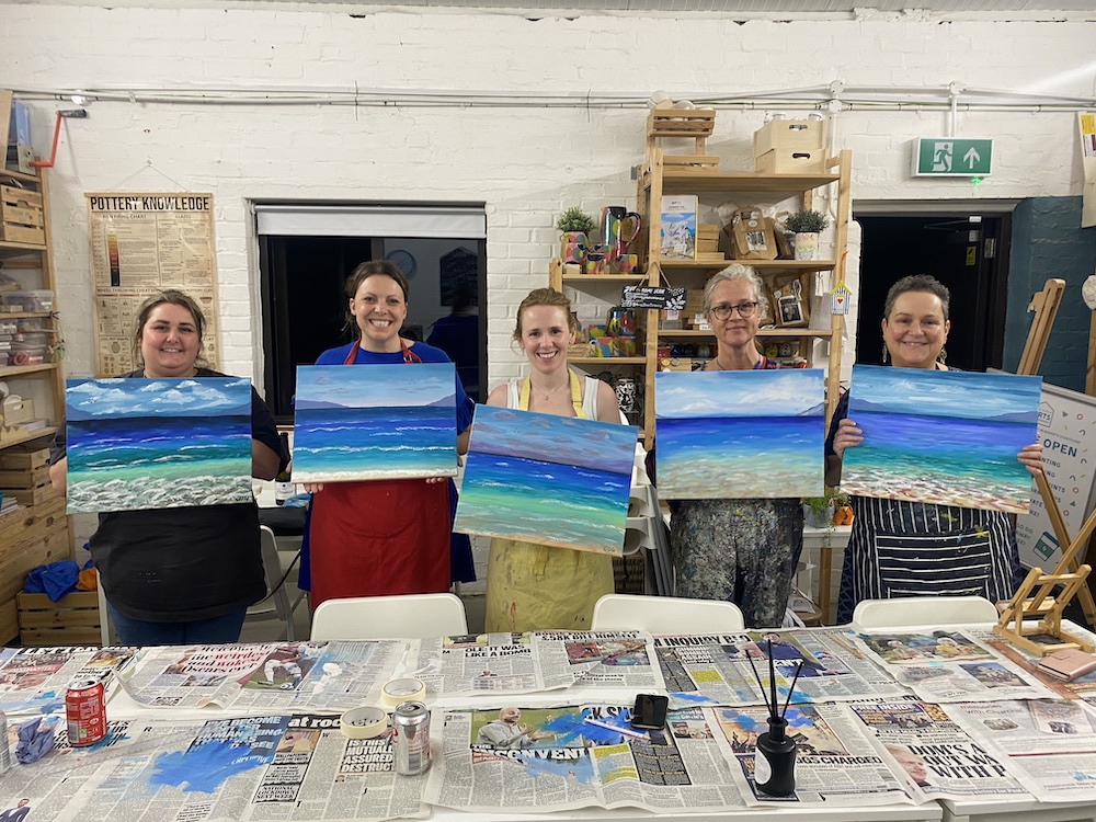 Beginners Seascape Painting Workshop Results