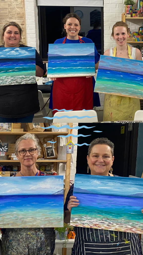 Beginners Seascape Painting Workshop Results