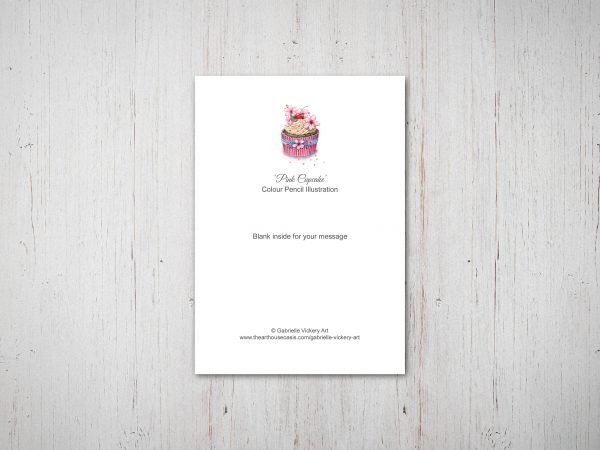Pink Cupcake Greetings Card