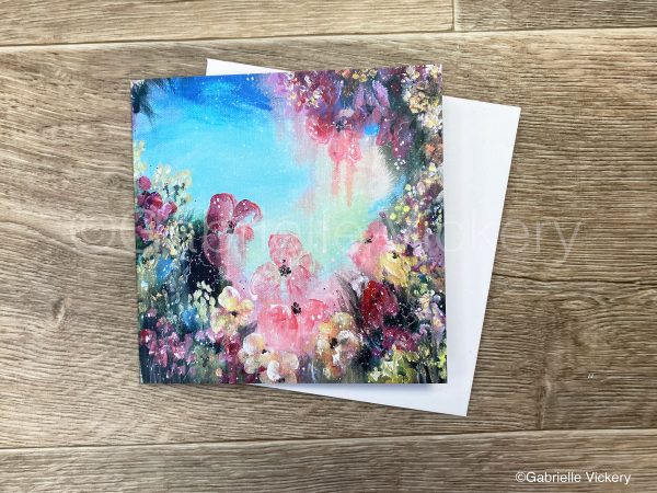 Flower Greetings Card - Gabrielle Vickery Art - Hertfordshire