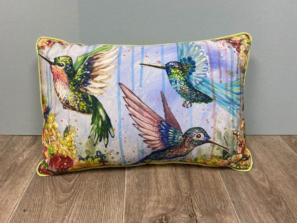 Cushion - Floral Bird Design - Interior Design - Gabrielle Vickery Art