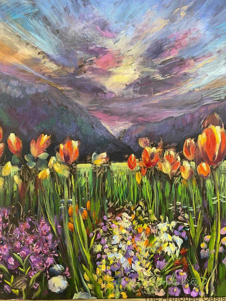 Tulip Landscape in Oils - Gabrielle Vickery Artist - Hertfordshire - UK