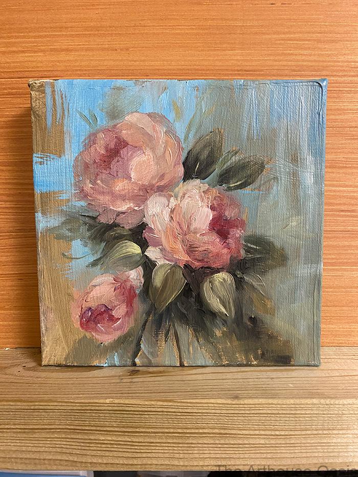 Roses in Oils - Oil Painting by Gabrielle Vickery Art, Hertfordshire based artist
