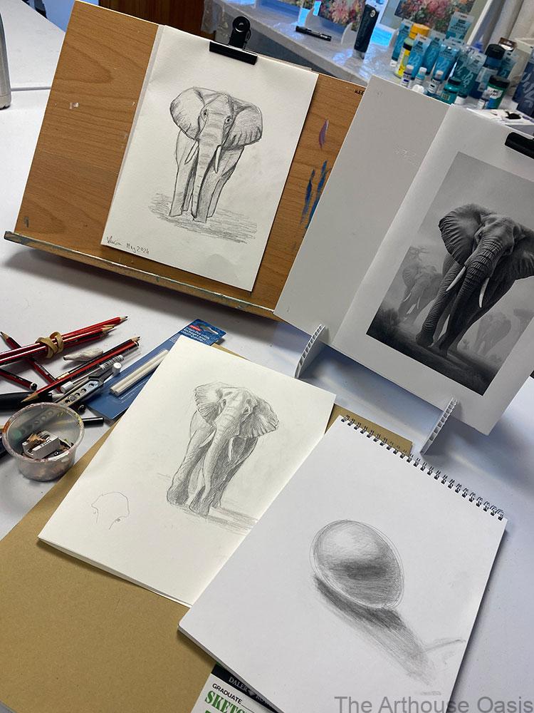 Private Art Sessions - Draw an Elephant - Hertfordshire
