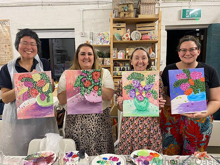 BEGINNERS ART CLASS - PAINTING FLOWERS