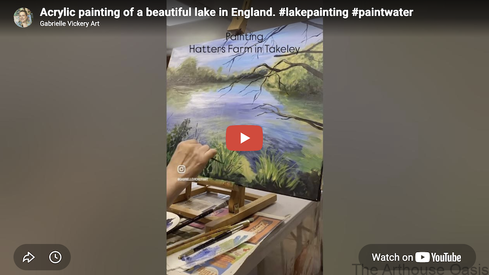 Timelapse video of Painting of Hatters Farm Lake in Takely
